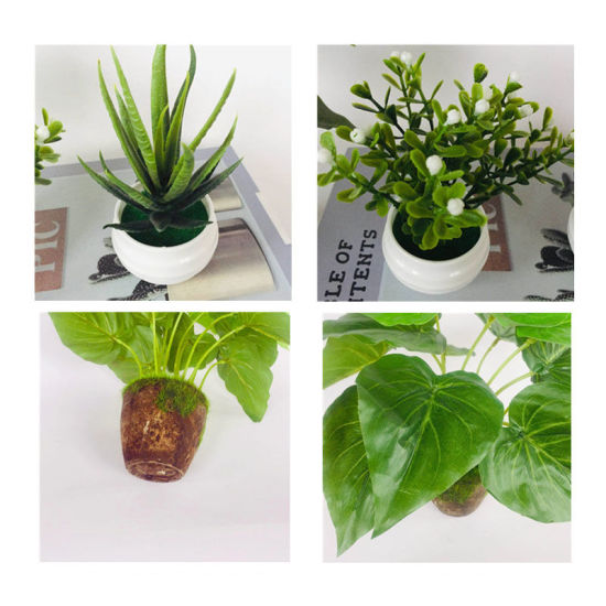 Image de Plantes en pot artificielles en plastique Décoration de la maison