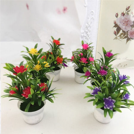 Plastic Artificial Flower Potted Plants Home Decoration