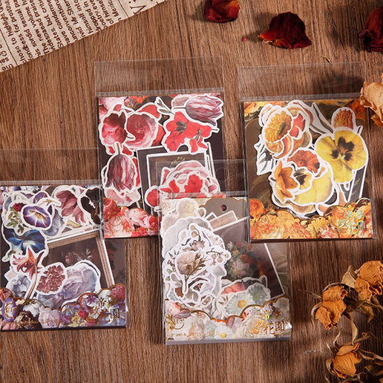 Bild von Kreative Blumen Japanisches Papier DIY Scrapbook Aufkleber