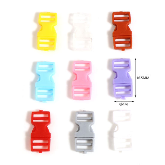 Picture of Plastic DIY Handmade Craft Materials Accessories Multicolor 16.5mm x 8mm, 10 Sets