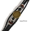 Bild von Rindleder Cabochon Fassung Geflochtene Armbänder Zubehör Rund Bunt Verstellbar (für 20mm) 18.5cm lang, 2 Strange