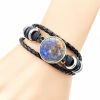 Bild von Rindleder Cabochon Fassung Geflochtene Armbänder Zubehör Rund Bunt Verstellbar (für 20mm) 18.5cm lang, 2 Strange