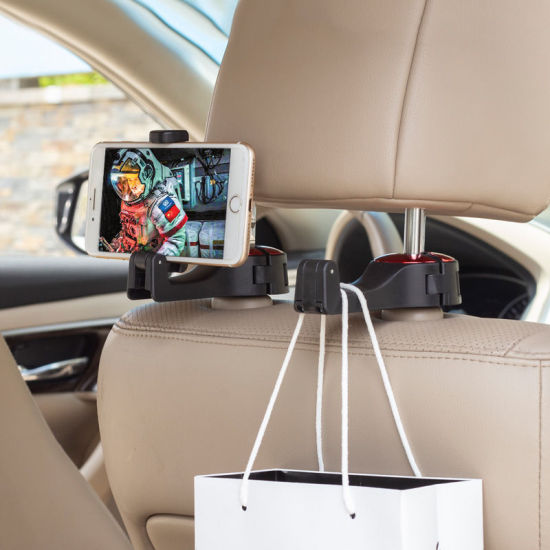 Image de Crochet de support de téléphone portable multifonction pour siège de voiture en ABS