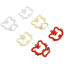 Picture of Zinc Based Alloy Charms Tiger Animal Multicolor 5 PCs