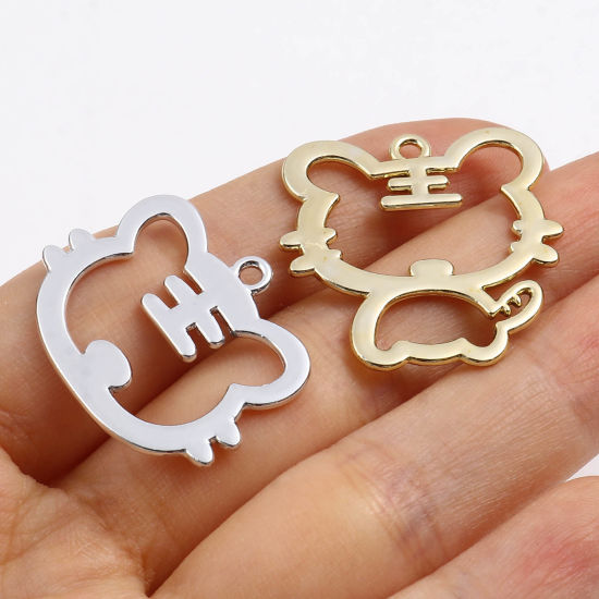 Immagine di Lega di Zinco Charms Tigre Multicolore 5 Pz