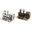 Image de Breloques en Alliage de Zinc Locomotive Multicolore 27mm x 21mm, 5 Pcs