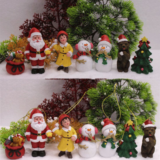 Picture of Christmas Resin Micro Landscape Miniature Hanging Decoration