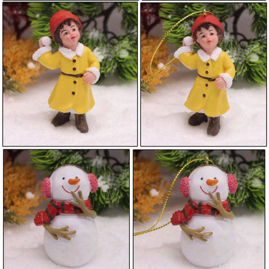 Picture of Christmas Resin Micro Landscape Miniature Hanging Decoration