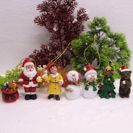 Picture of Christmas Resin Micro Landscape Miniature Hanging Decoration