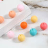 Picture of Acrylic Beads Round Multicolor Frosted About 12mm Dia., Hole: Approx 2mm, 100 PCs