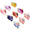 Picture of Zinc Based Alloy Insect Charms Butterfly Animal Gold Plated Multicolor Enamel 10 PCs