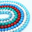 Picture of Turquoise ( Synthetic ) Beads Round Multicolor 1 Strand