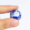 Picture of Lampwork Glass Beads Round Multicolor Flower About 20mm Dia, Hole: Approx 2.1mm, 1 Piece