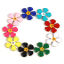 Bild von Messing Emaillierte Pailletten Zwischenperlen Spacer Blumen Vergoldet Bunt Emaille ca. 13mm x 12mm, Loch:ca. 1.5mm, 5 Stück