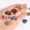 Imagen de Vidrio día de San Valentín Cuentas Checas Multicolor Corazón 17mm x 14mm, Agujero: Aprox 1mm, 2 Unidades