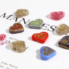 Imagen de Vidrio día de San Valentín Cuentas Checas Multicolor Corazón 17mm x 14mm, Agujero: Aprox 1mm, 2 Unidades