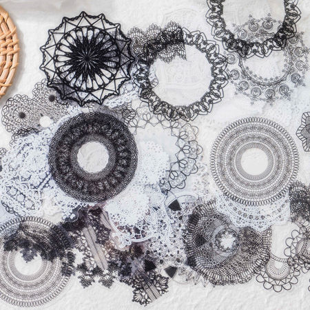 PET DIY デコスクラップブックシール 多色 1 パック