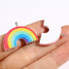 Picture of Resin Weather Collection Charms Rainbow Silver Tone Multicolor Glitter 10 PCs