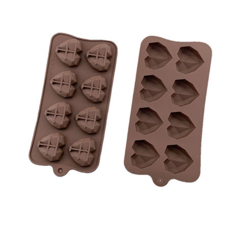 3D Love Diamond Heart Silicone Chocolate Mold Baking Mold