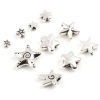 Picture of Zinc Based Alloy Galaxy Spacer Beads Star Antique Silver Color 50 PCs