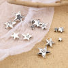 Picture of Zinc Based Alloy Galaxy Spacer Beads Star Antique Silver Color 50 PCs