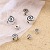 Picture of Zinc Based Alloy Spacer Beads Round Antique Silver Color Swirl 200 PCs
