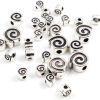 Picture of Zinc Based Alloy Spacer Beads Round Antique Silver Color Swirl 200 PCs