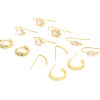Picture of Brass Ear Wire Hooks Earring 18K Real Gold Plated W/ Loop Post/ Wire Size: (21 gauge), 2 PCs