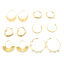 Image de Boucles d'Oreilles en Cuivre Plaqué Or Véritable 18K Taille de Poste/Fil: (20 gauge), 2 Pcs