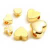 Picture of Brass Valentine's Day Beads 18K Real Gold Plated Heart 10 PCs