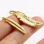 Picture of Brass Charms Feather 18K Real Gold Plated 2 PCs