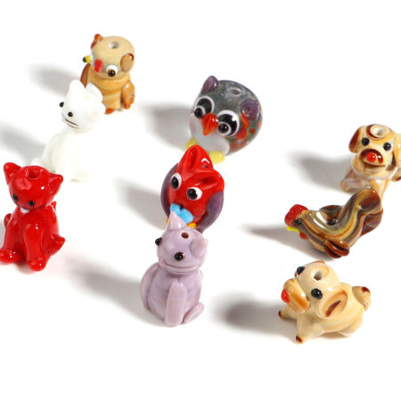 Lampwork Glass Beads Multicolor 1 Piece