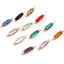 Imagen de Latón + Vidrio Conectores Óvalo Chapado en Oro Multicolor 22mm x 6mm, 5 Unidades