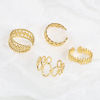 Picture of Stainless Steel Open Adjustable Rings Gold Plated 18.5mm(US size 8.5), 1 Piece