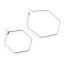 Bild von Edelstahl Ohrreifen Hexagon Silberfarbe Drahtstärke: (21 gauge), 20 Stück