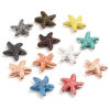 Picture of Zinc Based Alloy Ocean Jewelry Spacer Beads Star Fish Multicolor About 14mm x 13.5mm, Hole: Approx 1.3mm, 20 PCs