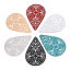 Picture of Iron Based Alloy Filigree Stamping Pendants Drop Multicolor Filigree Painted 40mm x 27mm, 10 PCs