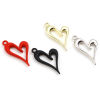 Image de Breloques La Saint Valentin en Alliage de Fer Cœur Multicolore env. Laqué 24mm x 15mm, 10 Pcs