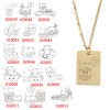 Picture of Stainless Steel Necklace Multicolor Rectangle Animal 45cm(17 6/8") long, 1 Piece