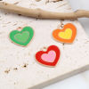 Picture of Zinc Based Alloy Valentine's Day Charms Heart Gold Plated Multicolor Enamel 20mm x 19mm, 20 PCs