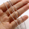 Imagen de Hierro Cable Cadena Cruz Collares Tono de Plata 1 Paquete ( 12 Unidades/Paquete)