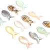 Bild von Natur Muschel Ozean Schmuck Charms Fisch Bunt 25mm x 10mm, 2 Stück