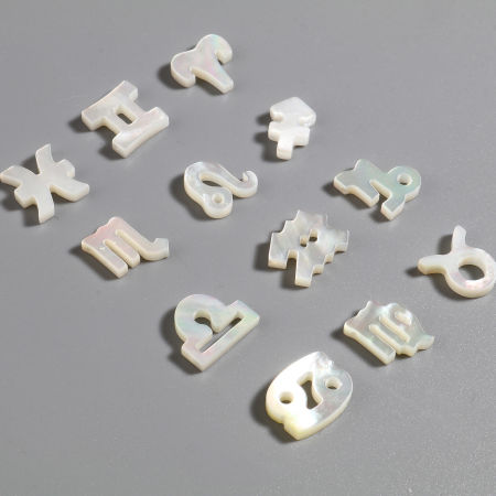 Concha Suelto Cuentas Constelación Blanco Crema 2 Unidades