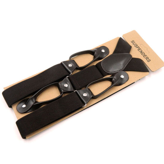 Изображение Aldult Adjustable Elastic Polyester Suspenders With Snap Buttons
