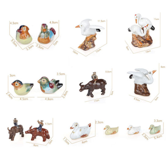 Immagine di Shepherd Boy And Cattle Ceramic Micro Landscape Miniature Decoration