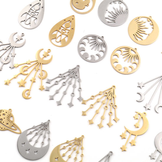 Изображение Нержавеющая Сталь галактика галактика Подвески Разноцветный 1 ШТ