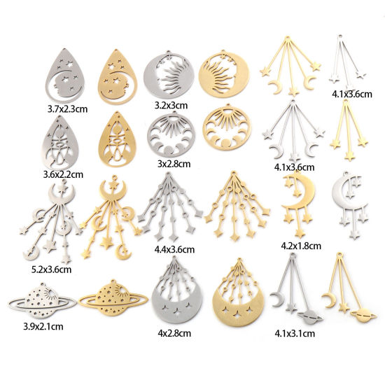 Изображение Нержавеющая Сталь галактика галактика Подвески Разноцветный 1 ШТ