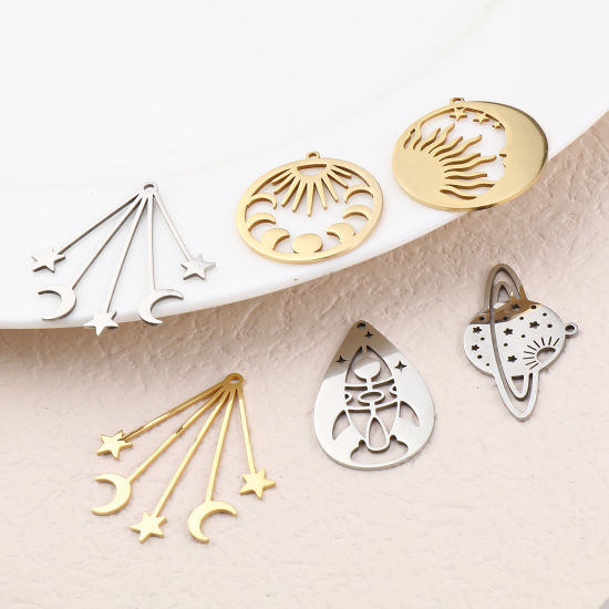 Изображение Нержавеющая Сталь галактика галактика Подвески Разноцветный 1 ШТ