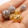 Picture of Brass Beads Multicolor Round Filigree 2 PCs