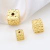 Picture of Brass Beads 18K Real Gold Plated Square Geometric 2 PCs